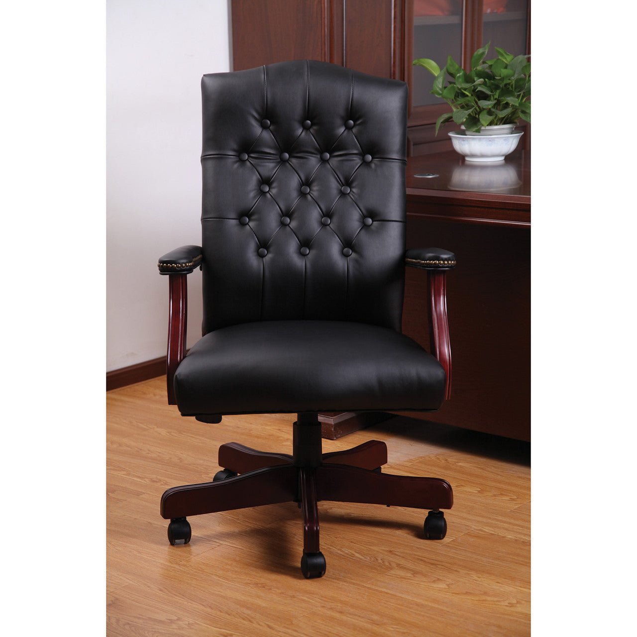 Lancaster Executive Chair - Wood Arms - Wholesale Office Furniture