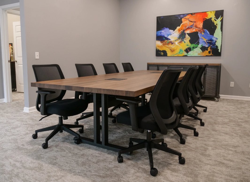 Rectangle Butcher Block Abbey Conference Table by Iron Age Office - Wholesale Office Furniture