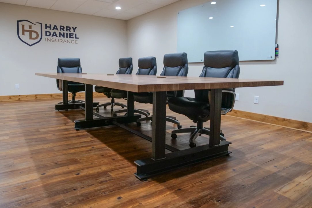 Rectangle Butcher Block Glen Conference Table by Iron Age Office - Wholesale Office Furniture