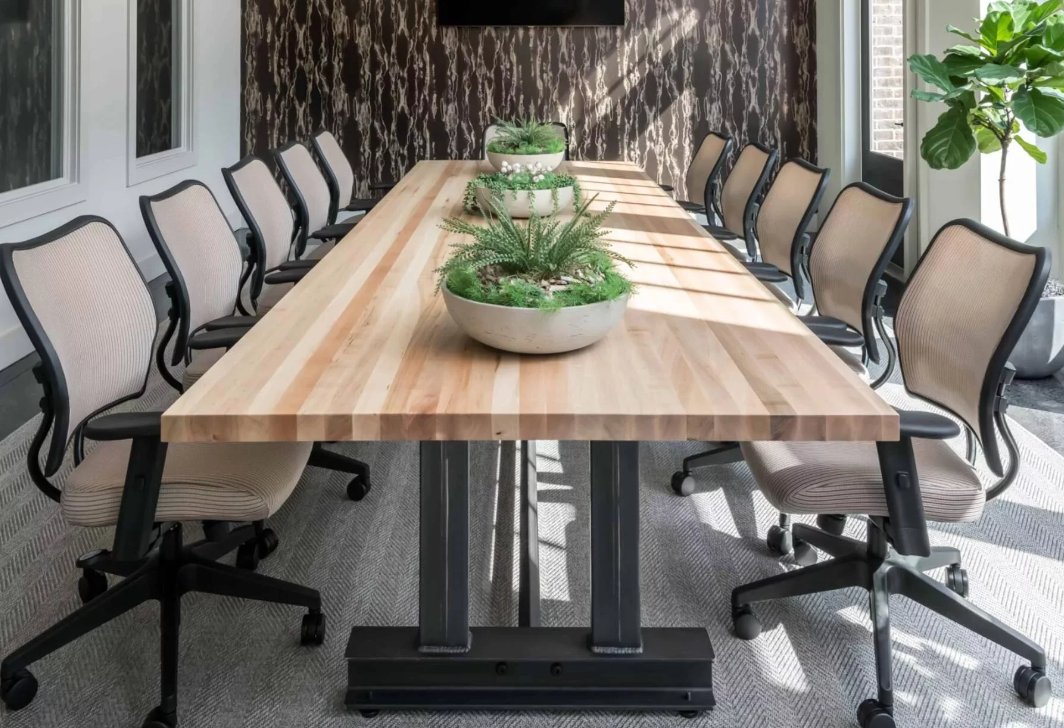 Rectangle Butcher Block Glen Conference Table by Iron Age Office - Wholesale Office Furniture