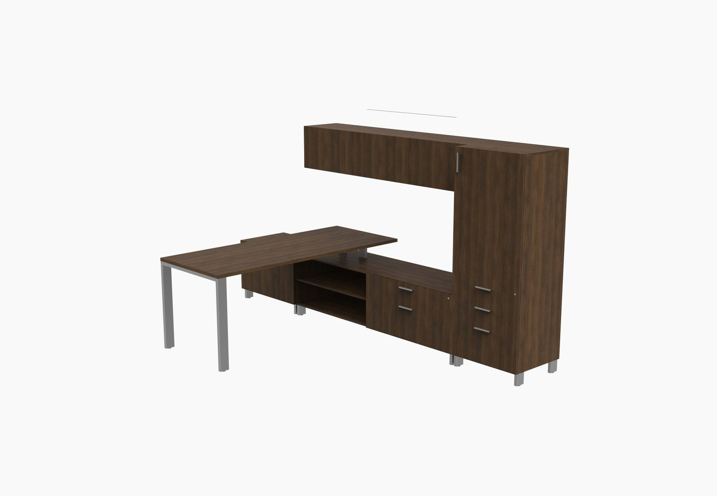 Savoy L Shape Desk with Upper and Lower Storage - Typical 102 - Wholesale Office Furniture