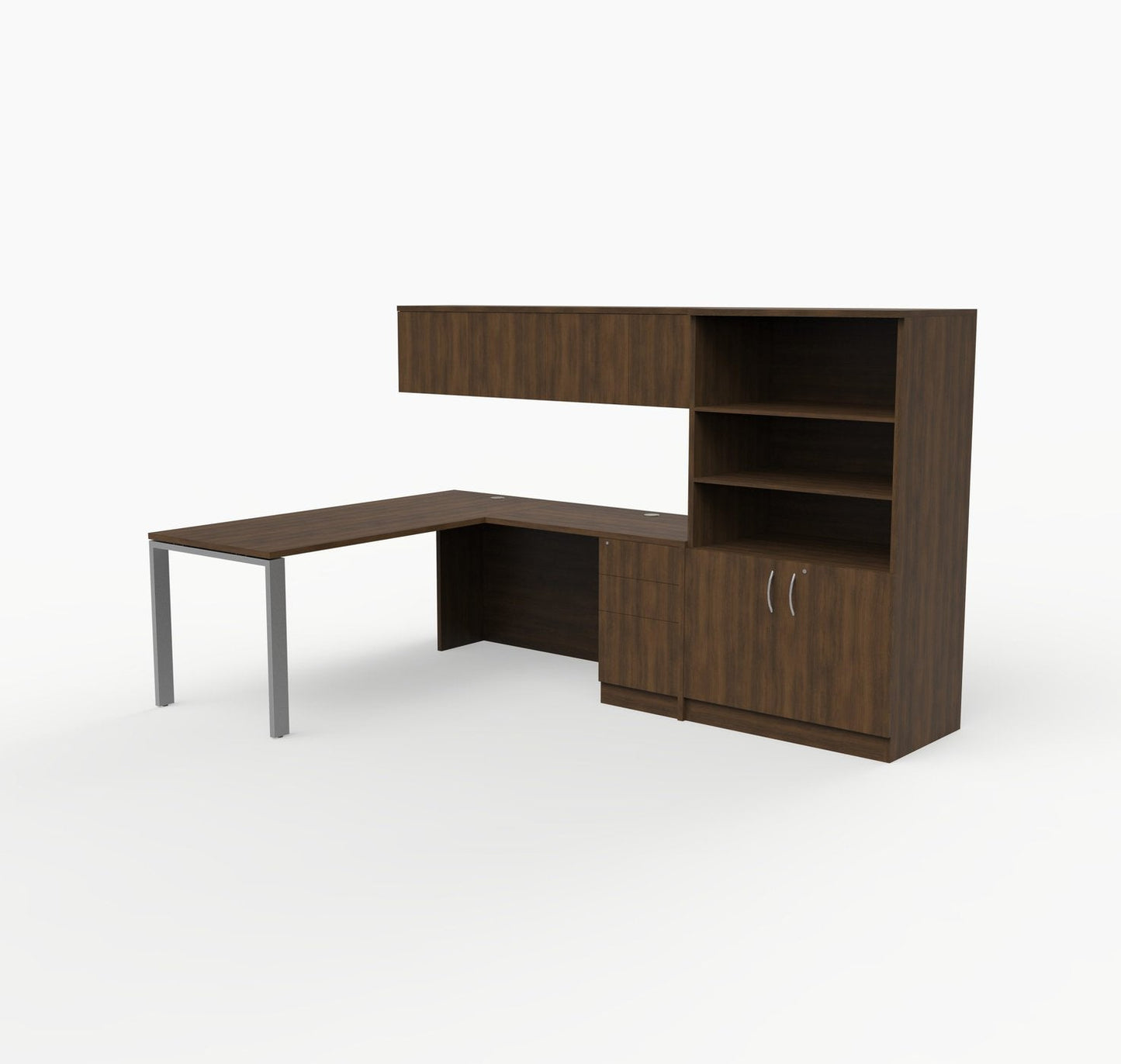 Savoy L Shape Desk with Upper and Lower Storage-Typical 108 - Wholesale Office Furniture