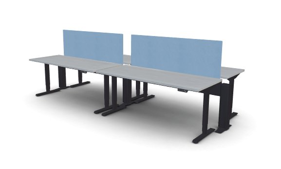 Beam Benching System w/ Sit Stand by Friant (4 pack, 72x30) - Wholesale Office Furniture