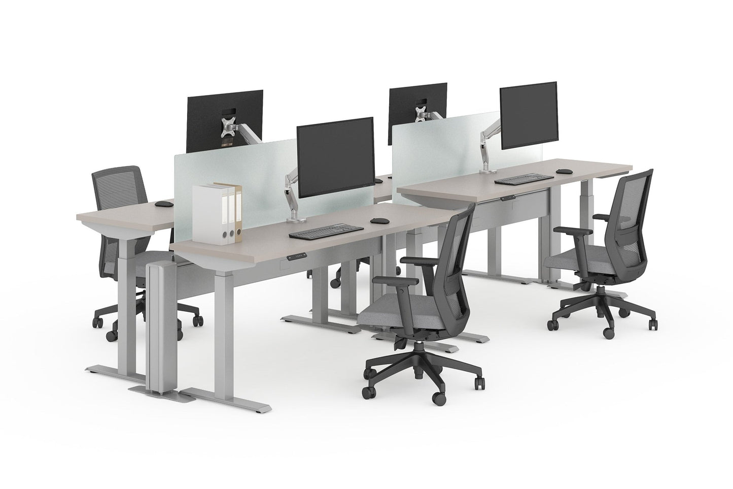 Beam Benching Workstation w/ Sit Stand by Friant - (4 pack, 60x30) - Wholesale Office Furniture