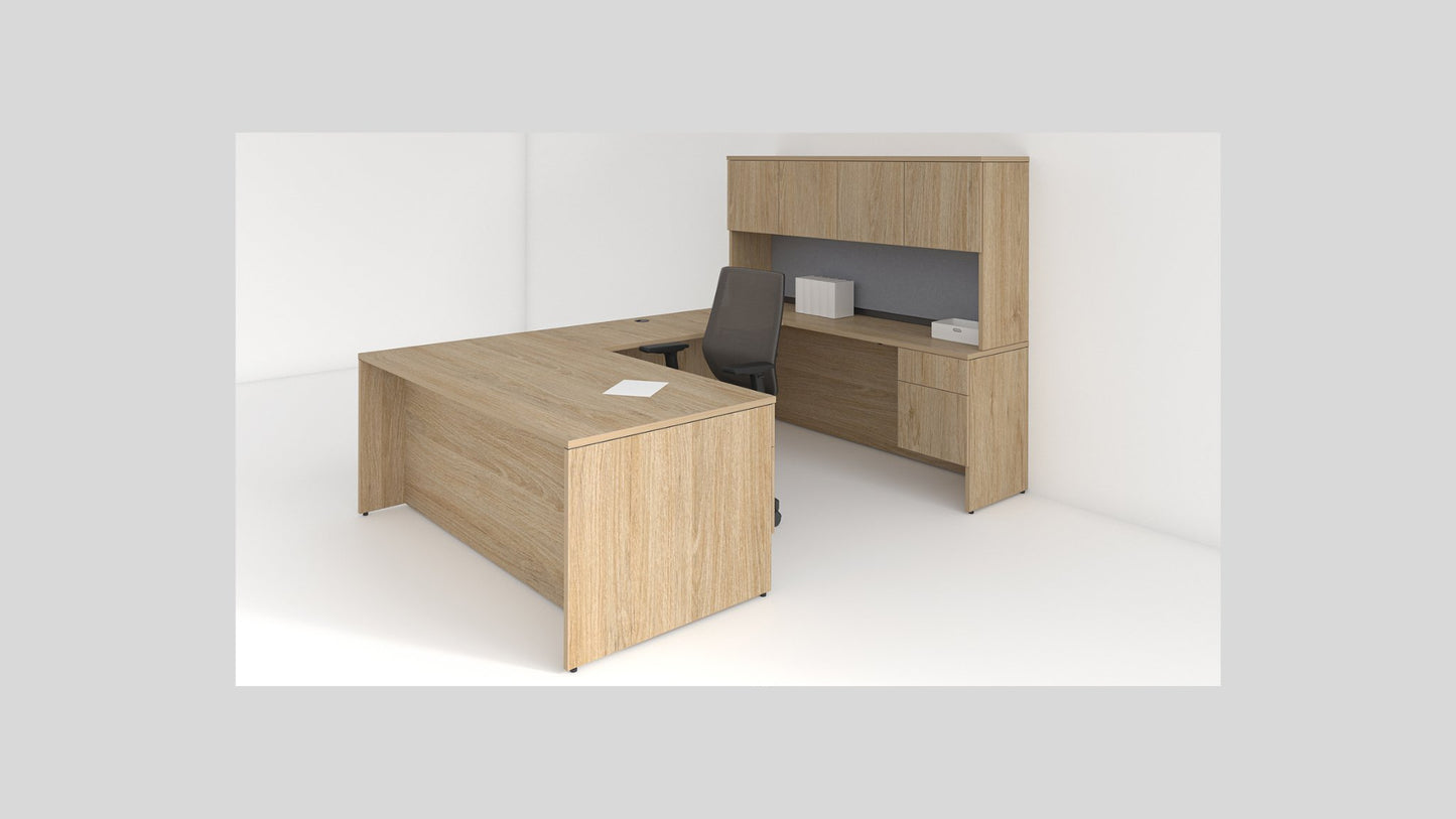 Concept 400e Executive Desk by GroupeLacasse (QS-Plan-05) - Wholesale Office Furniture
