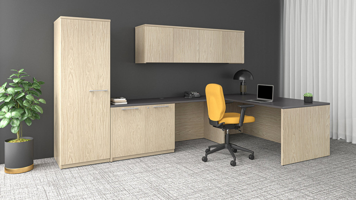 Concept 400e Executive Desk by GroupeLacasse (QS-Plan1e) - Wholesale Office Furniture