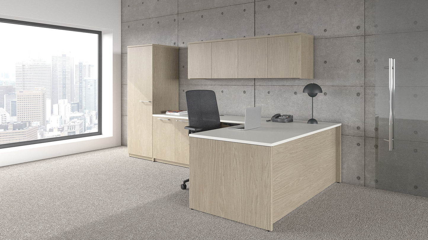 Concept 400e Executive Desk by GroupeLacasse (QS-Plan1e) - Wholesale Office Furniture