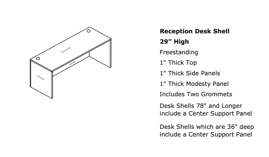 Introduce L Shape Reception Desk w/ Corner Stacker & Planter Box by OFGO Studios - Wholesale Office Furniture
