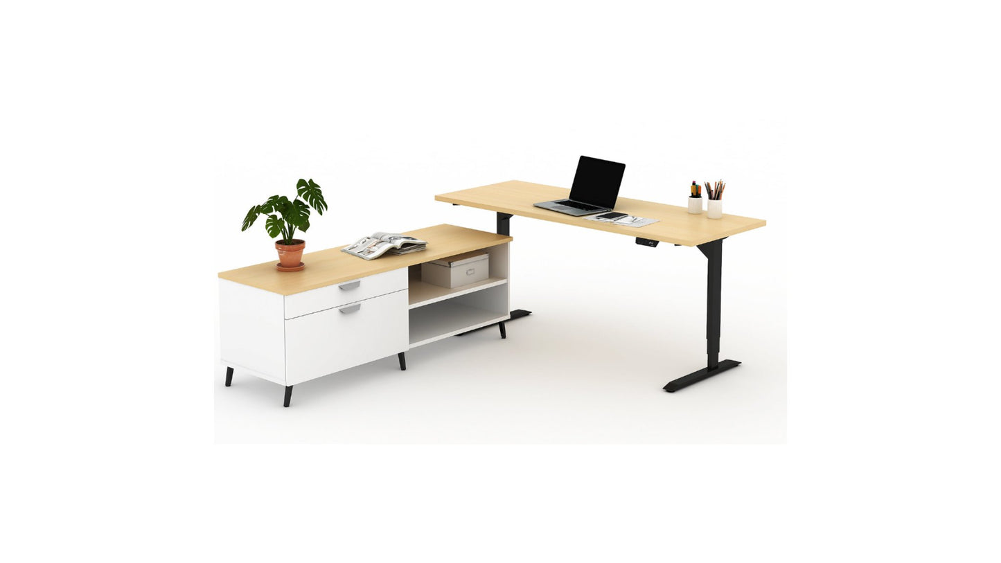 MyHite 2 Stage Height Adjustable Table With T-Legs by Friant - Wholesale Office Furniture