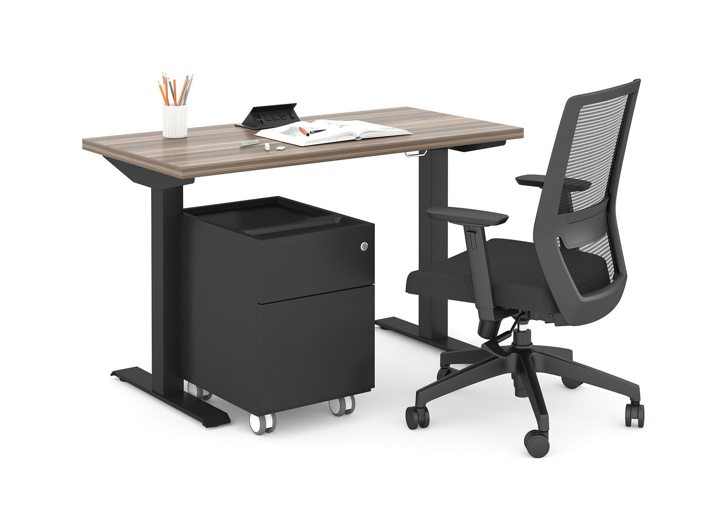 MyHite 2 Stage Height Adjustable Table With T-Legs by Friant - Wholesale Office Furniture