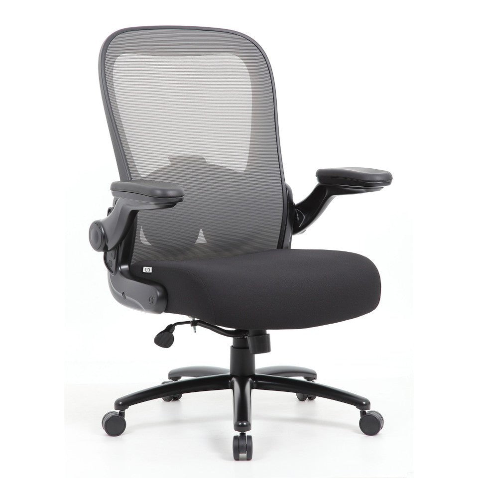 Ryde Big & Tall High Back Mesh Chair with Flip Arm by COE - Wholesale Office Furniture