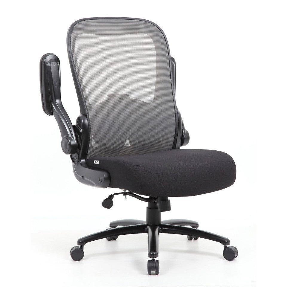 Ryde Big & Tall High Back Mesh Chair with Flip Arm by COE - Wholesale Office Furniture