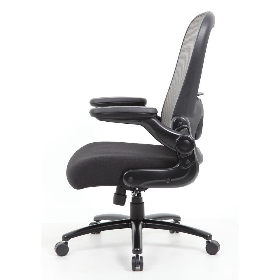 Ryde Big & Tall High Back Mesh Chair with Flip Arm by COE - Wholesale Office Furniture