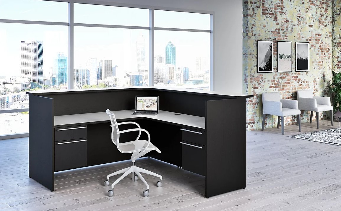 Maverick L Shape Reception Desk - Wholesale Office Furniture