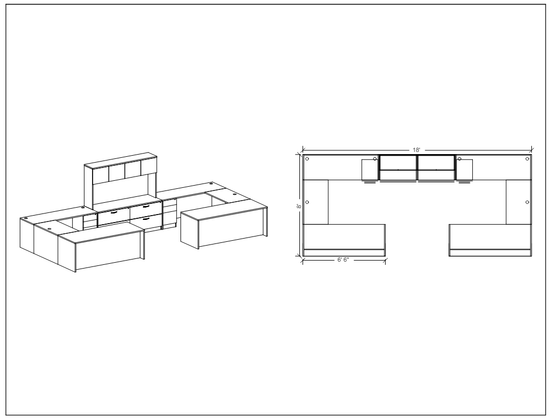 Modern Executive Desk Pack of 2 with Storage - Wholesale Office Furniture