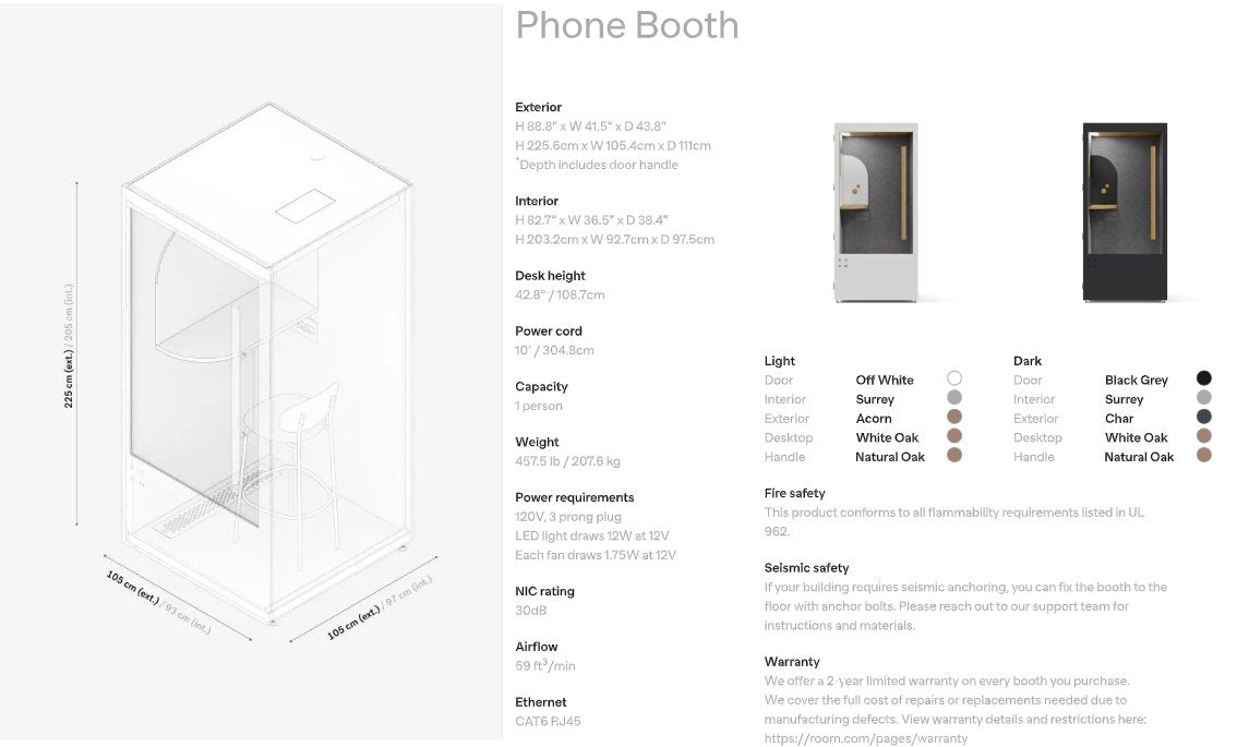 Room Phone Booth - Wholesale Office Furniture