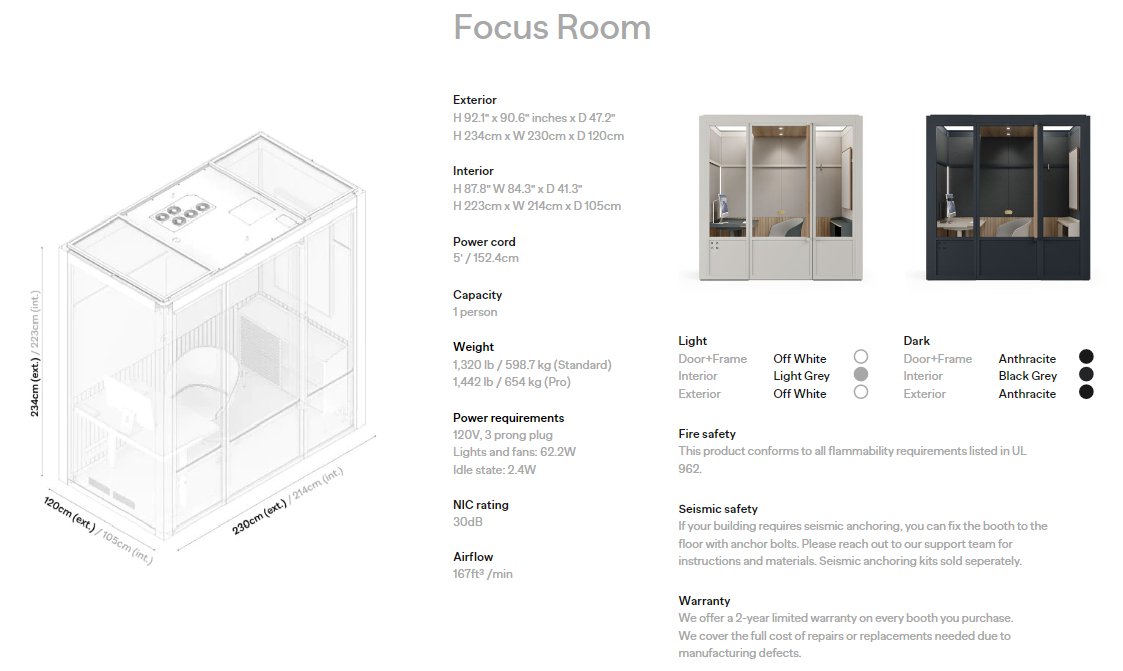 Room S Phone Booth - Wholesale Office Furniture