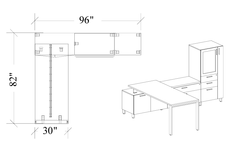 Savoy L Shape Desk - Typical 127 - Wholesale Office Furniture