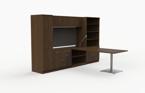 Savoy L Shape Desk with Upper and Lower Storage-Typical 120 - Wholesale Office Furniture
