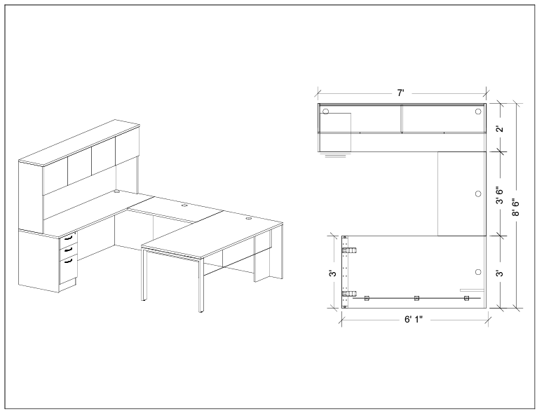 Savoy U Shape Desk - Typical 141 - Wholesale Office Furniture