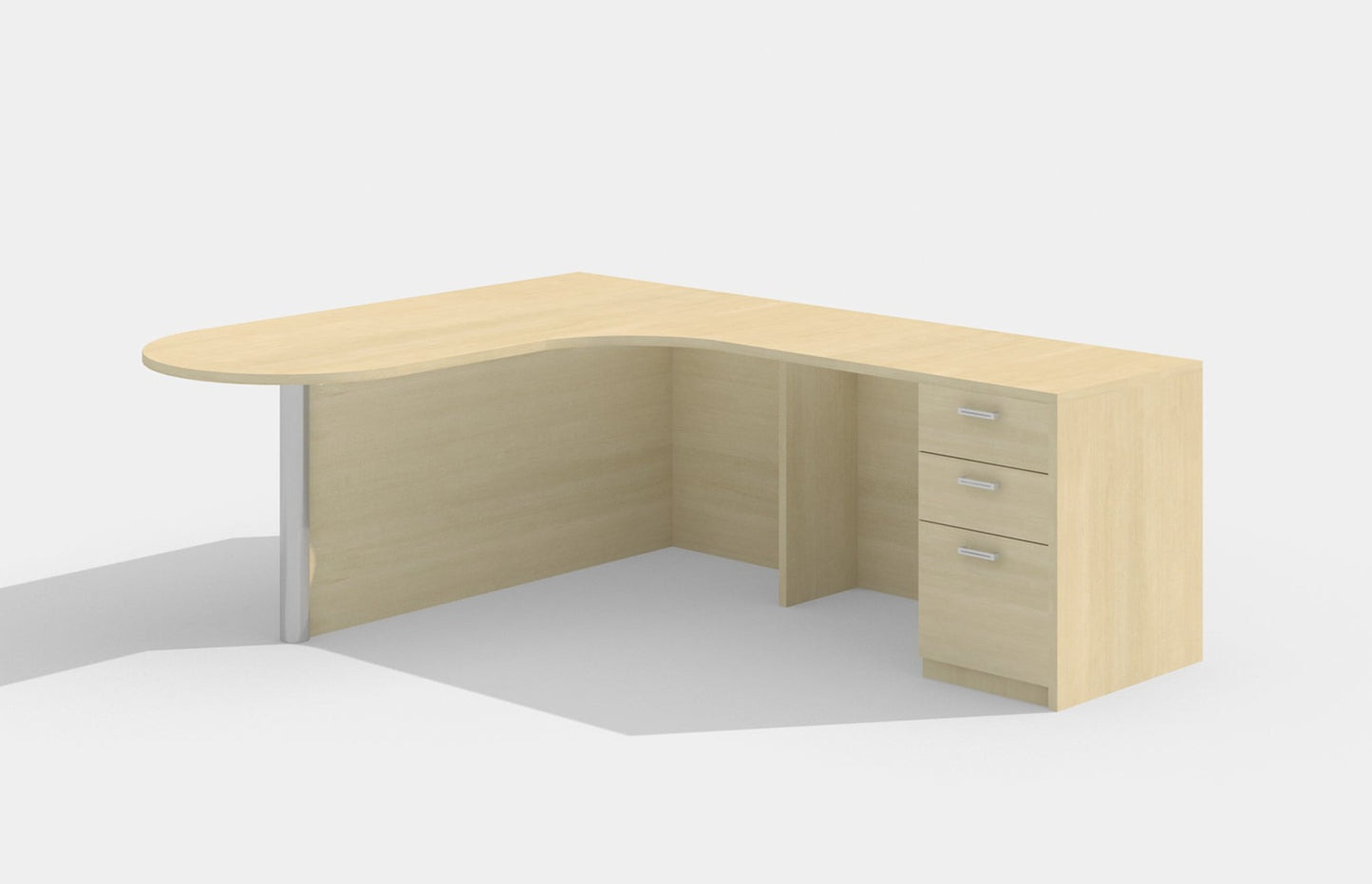 Load image into Gallery viewer, Amber 6x6 L Shaped Executive Office Bullet Desk by Cherryman Industries
