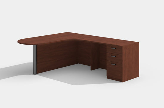 Amber 6x6 L Shaped Executive Office Bullet Desk by Cherryman Industries