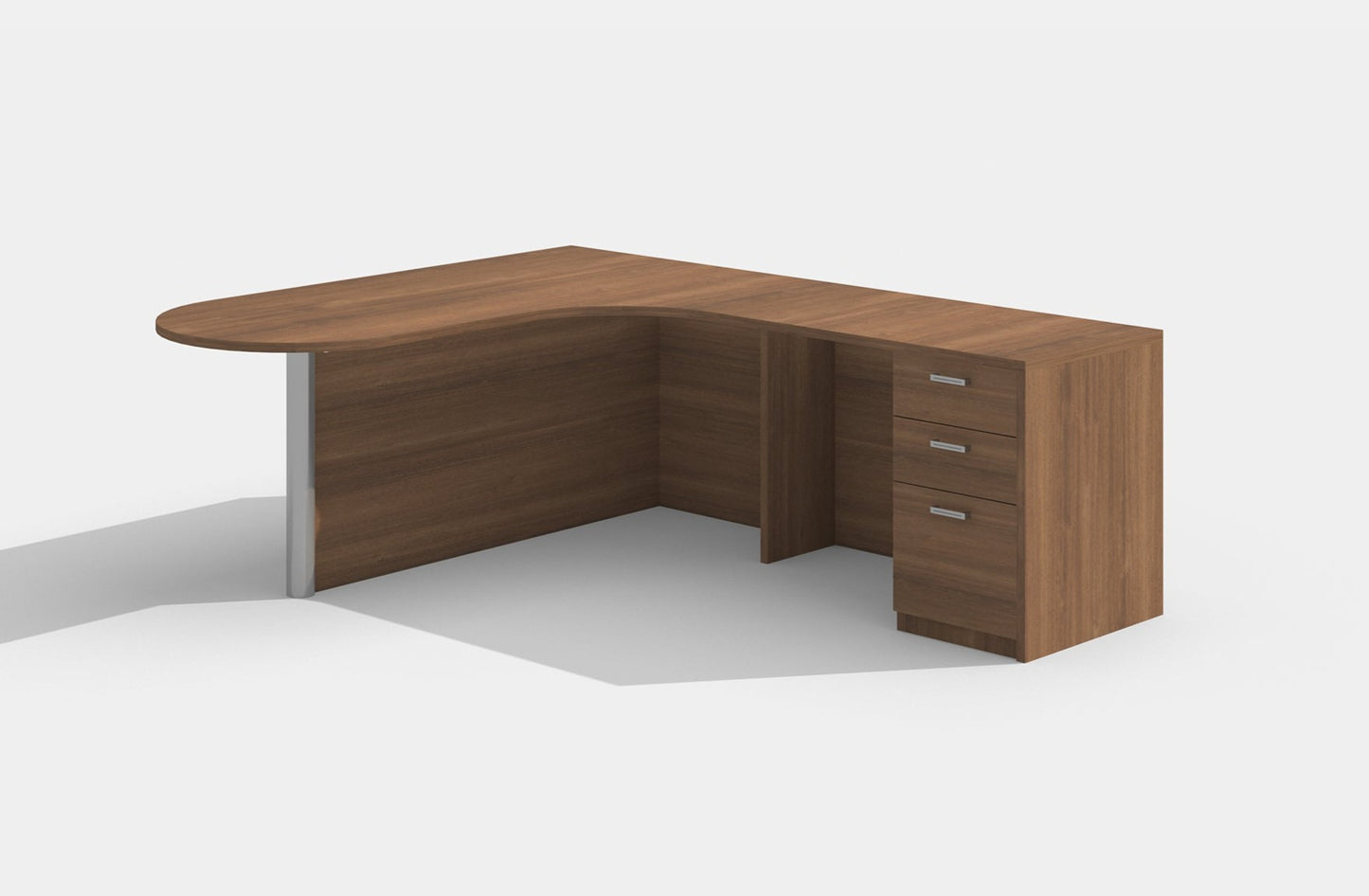 Amber 6x6 L Shaped Executive Office Bullet Desk by Cherryman Industries