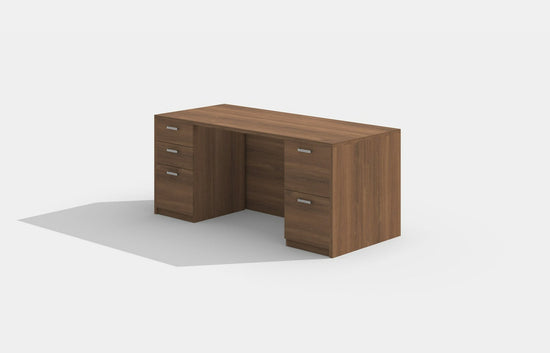 Load image into Gallery viewer, Amber Executive Office Desk w/ Double Storage by Cherryman Industries
