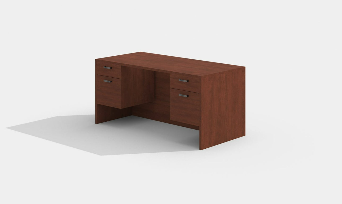 Load image into Gallery viewer, Amber Executive Office Desk w/ Double Suspended Storage by Cherryman Industries
