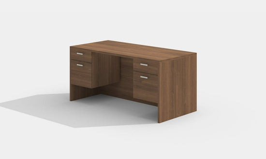 Load image into Gallery viewer, Amber Executive Office Desk w/ Double Suspended Storage by Cherryman Industries
