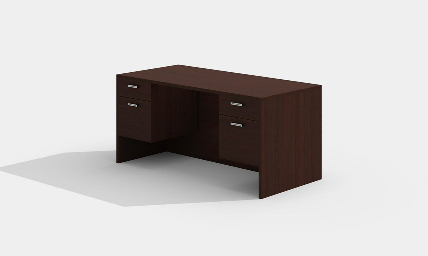 Amber Executive Office Desk w/ Double Suspended Storage by Cherryman Industries