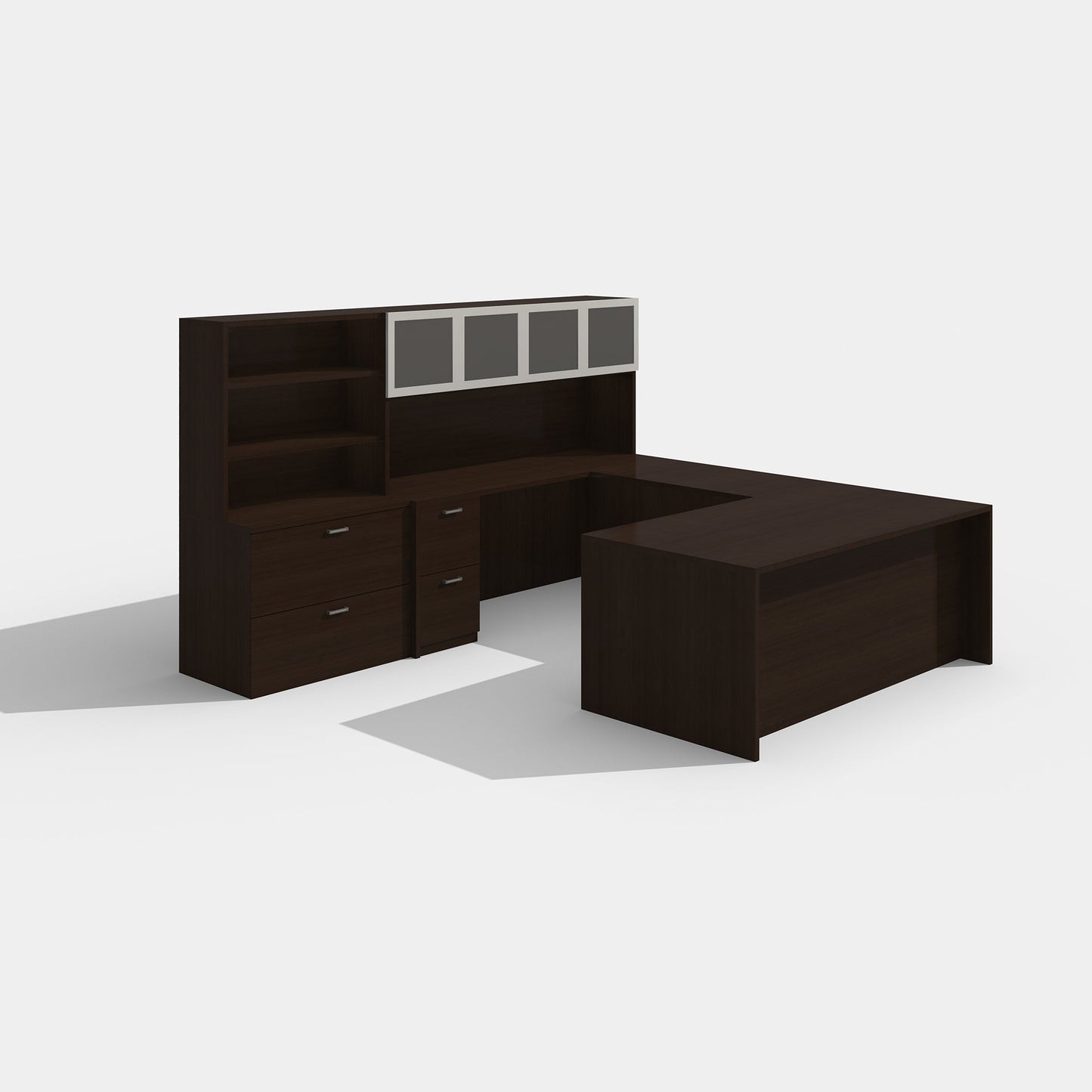 Amber U Shaped Executive Office Desk Package by Cherryman Industries - Wholesale Office Furniture