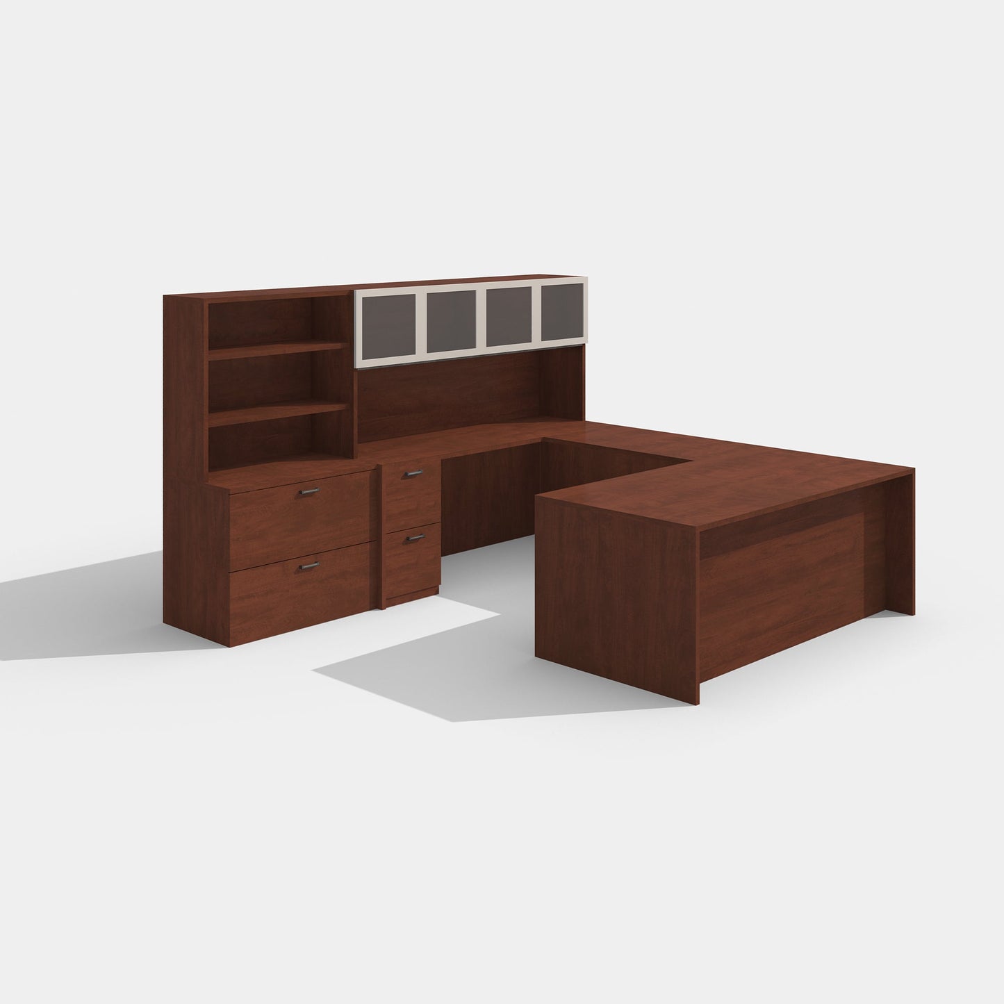 Load image into Gallery viewer, Amber U Shaped Executive Office Desk Package by Cherryman Industries - Wholesale Office Furniture
