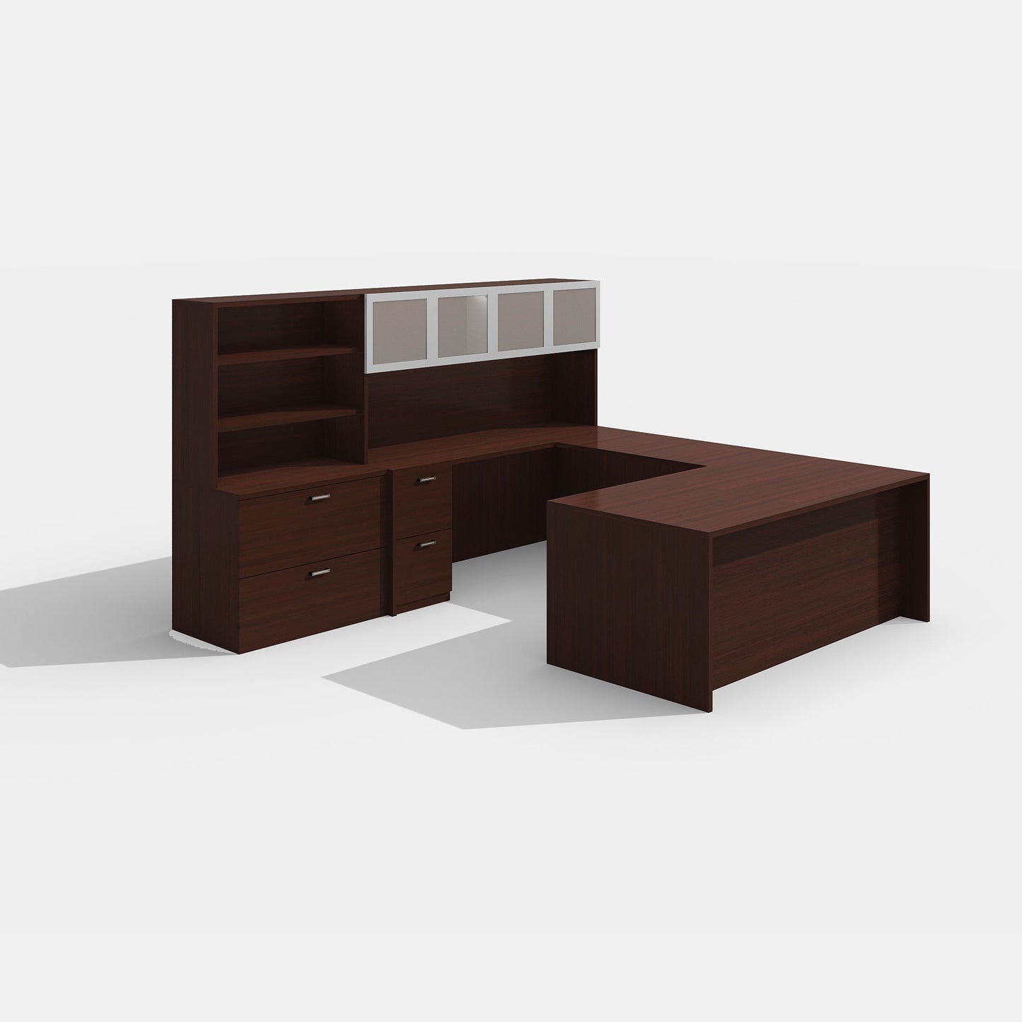 Amber U Shaped Executive Office Desk Package by Cherryman Industries - Wholesale Office Furniture