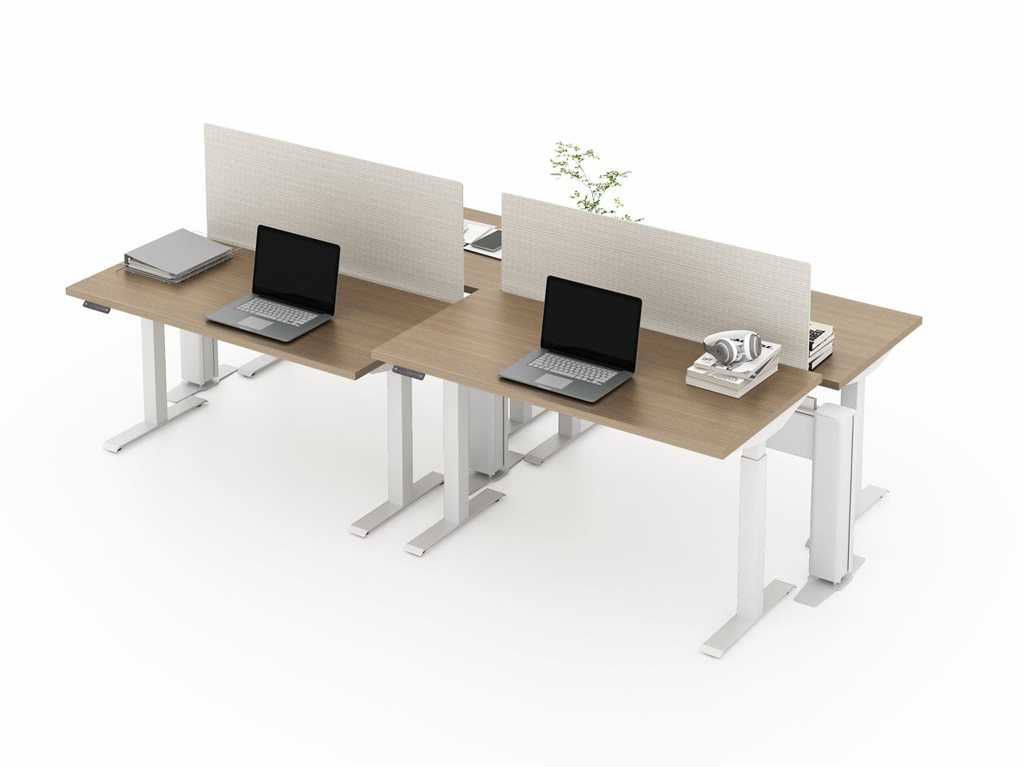 Beam Benching System w/ Sit Stand by Friant (4 pack, 72x30) - Wholesale Office Furniture