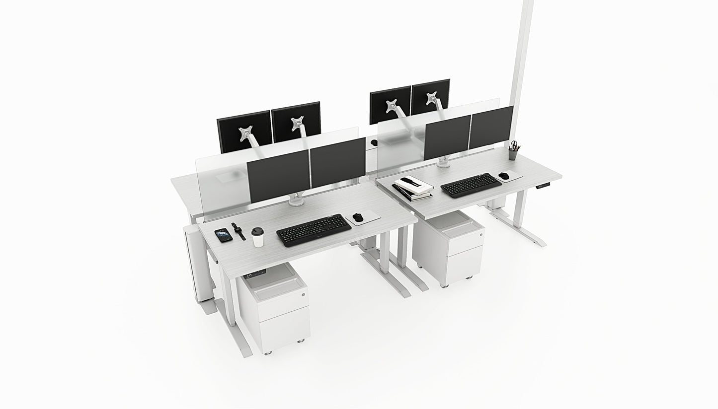 Beam Benching Workstation w/ Sit Stand by Friant - (4 pack, 60x30) - Wholesale Office Furniture