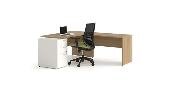 C.A. Contemporary Desk by GroupeLacasse (QS-Plan-06) - Wholesale Office Furniture
