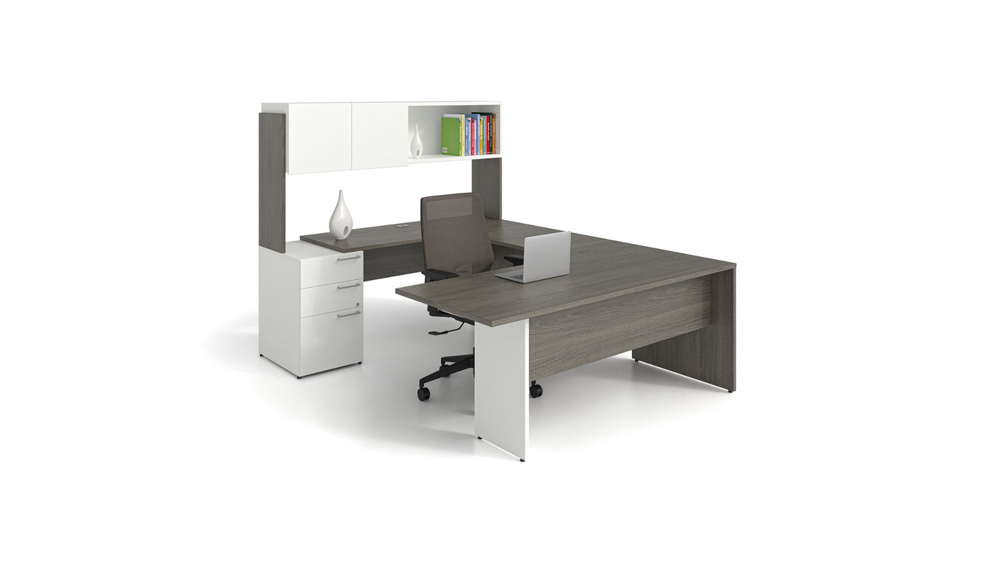 C.A. Contemporary Desk by GroupeLacasse (QS-Plan-CA2) - Wholesale Office Furniture