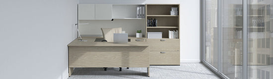 Concept 300 Executive Desk by GroupeLacasse (QS-Plan08) - Wholesale Office Furniture