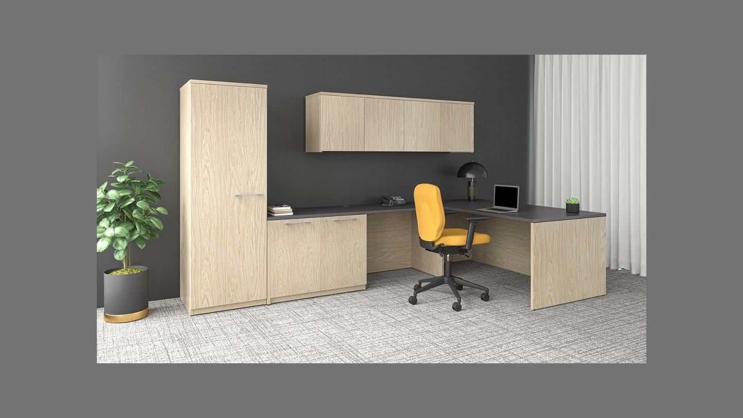 Concept 400e Executive Desk by GroupeLacasse (QS-Plan1e) - Wholesale Office Furniture