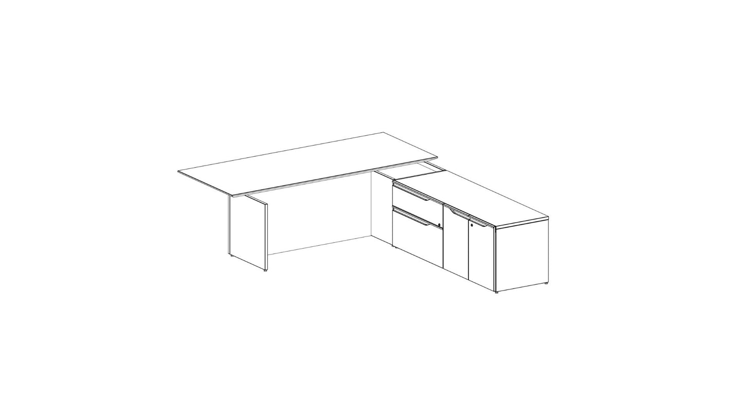 Nex Height Adjustable Executive Desk by GroupeLacasse - Wholesale Office Furniture