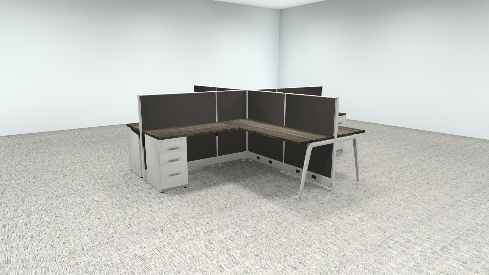 6x6 Modern Office Cubicle Pack