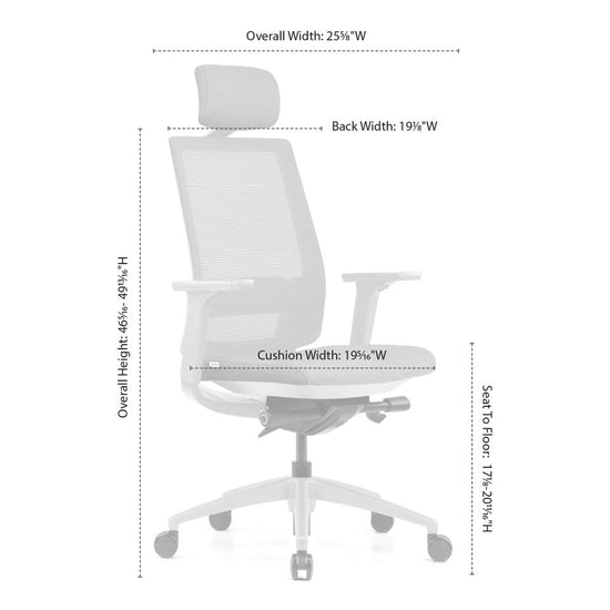 OfficeSource Palma High Back, Ribbed Mesh Task Chair by COE - Wholesale Office Furniture