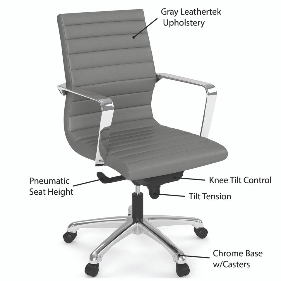 OfficeSource Tre Collection Executive Mid Back Chair by COE - Wholesale Office Furniture
