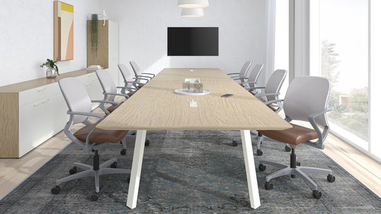 Rectangle Conference Table w/ Angled Legs by GroupeLacasse - Wholesale Office Furniture